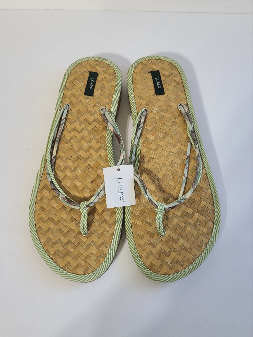 J CREW Factory Woven Thong Flip Flops Sz.10